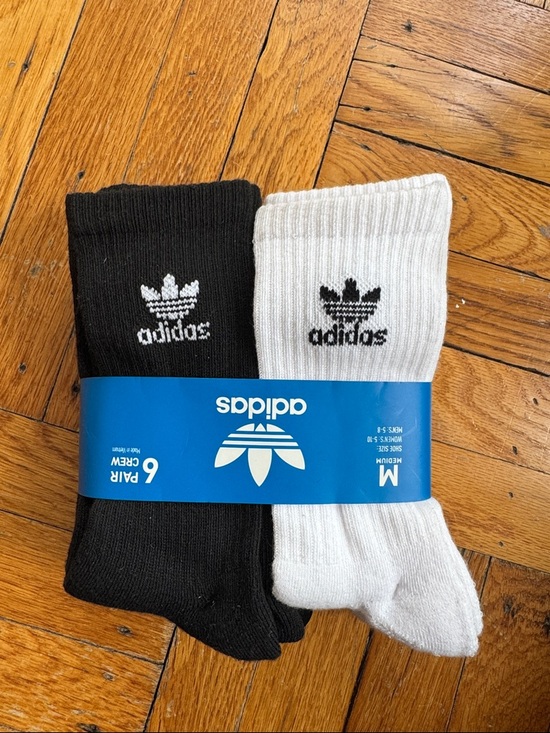 adidas Other - adidas Black & White Crew Socks 6-Pack - Trefoil Logo